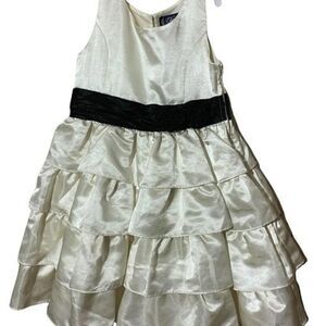 Chaps Girls Champagne Color Sleeveless Formal Dress Sz 6